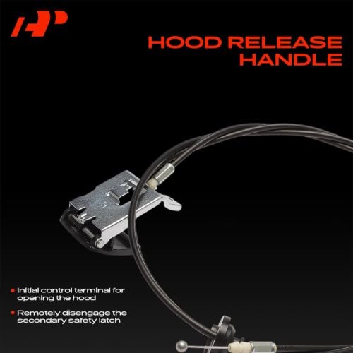 Front Hood Latch Release Cable with Handle | Compatible with Chevrolet