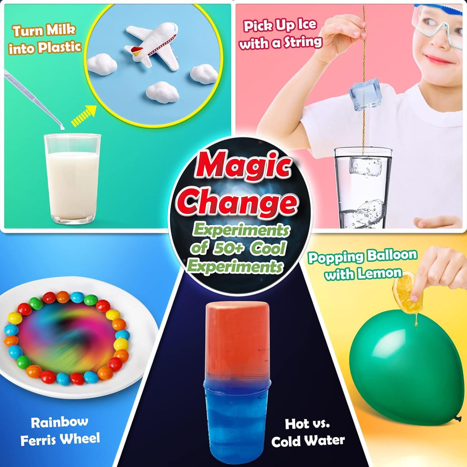 50+ Science Lab Experiments Kit for Kids, STEM Activities Educational Scientist