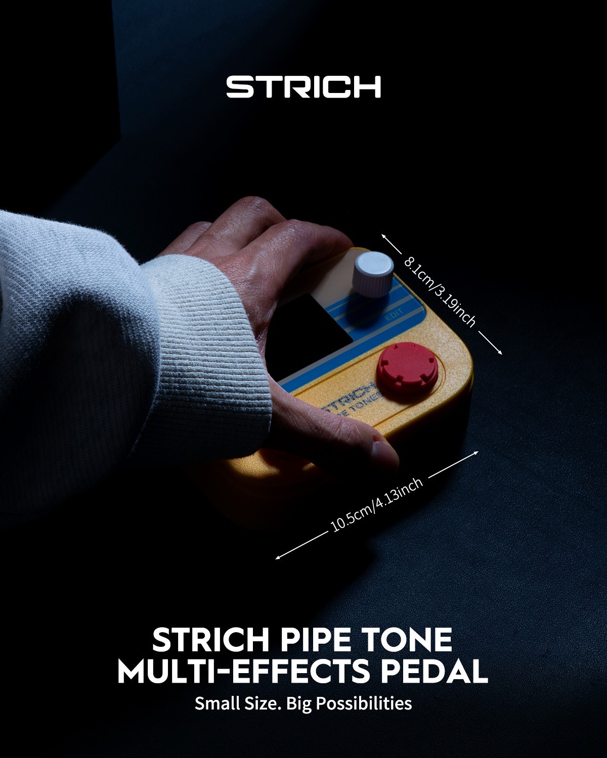 STRICH Pipe Tones Multi Effects Processor for Guitar Bass 8 Effects +Looper Drum