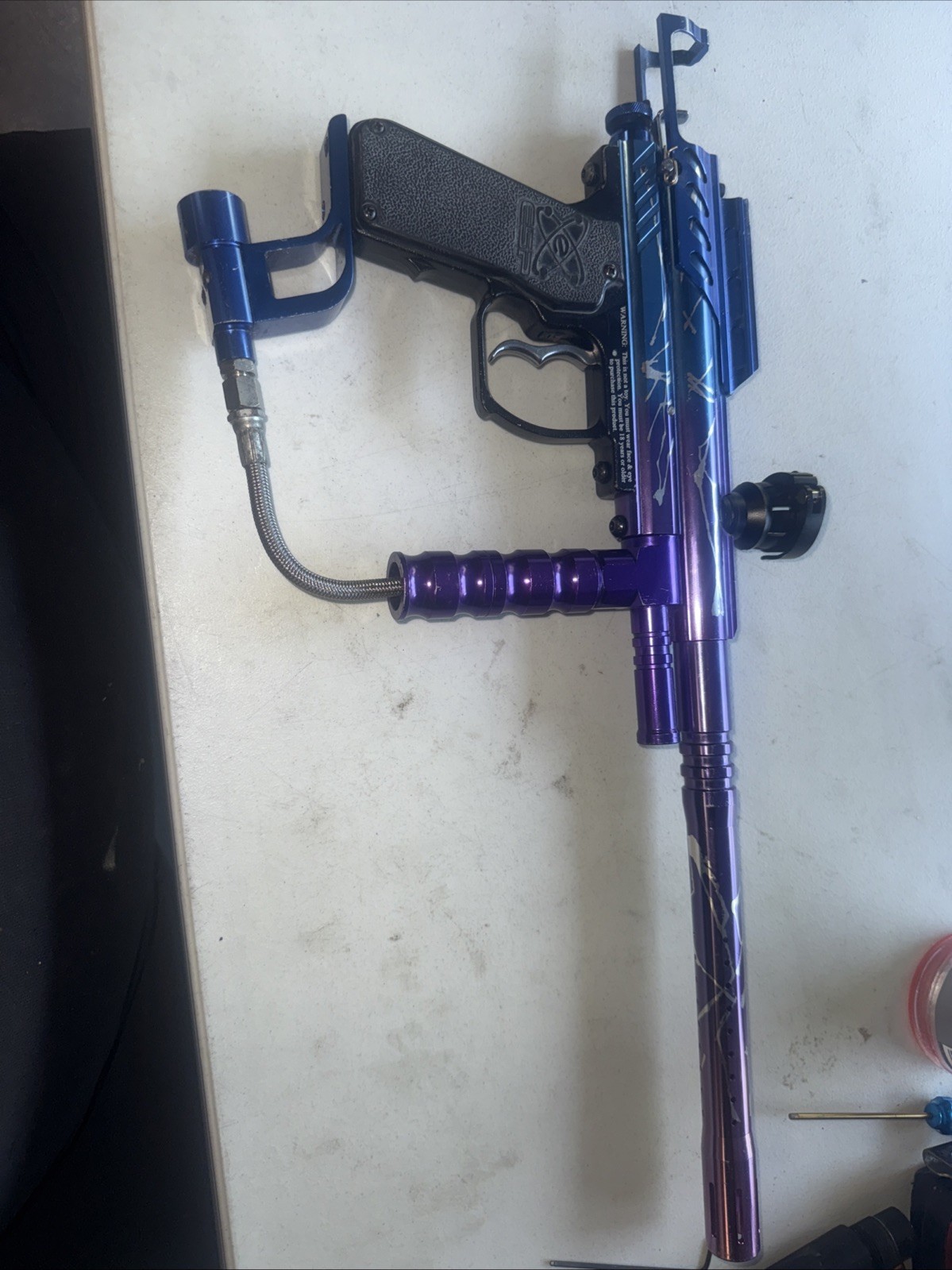 Spyder Flash Electronic Semi-Auto Paintball Marker Blue & Purple