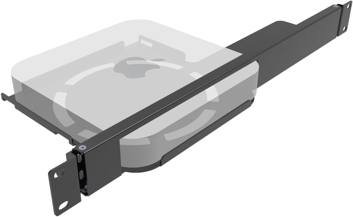 1U Mini Rack Mount for Apple Mac mini, 19-inch Hinged Server Rack Shelf for A...