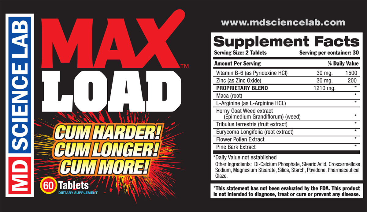 Max Load 60 Pill Bottle - Increases Male Ejaculate