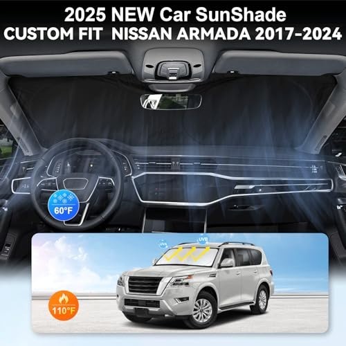 Armada Windshield Sunshade 2017-2025 UV Block Front Window Car Shield Cover