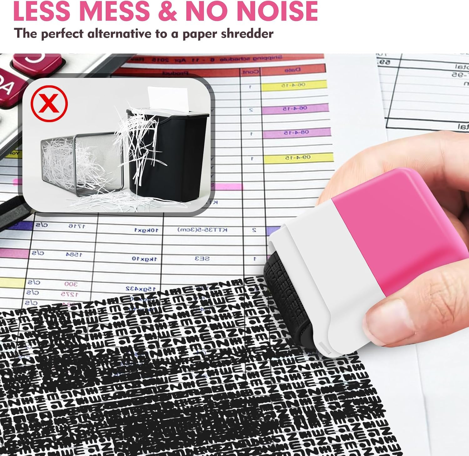 2PCS Identity Theft Protection Roller Stamp Guard ID Privacy Confidential Data