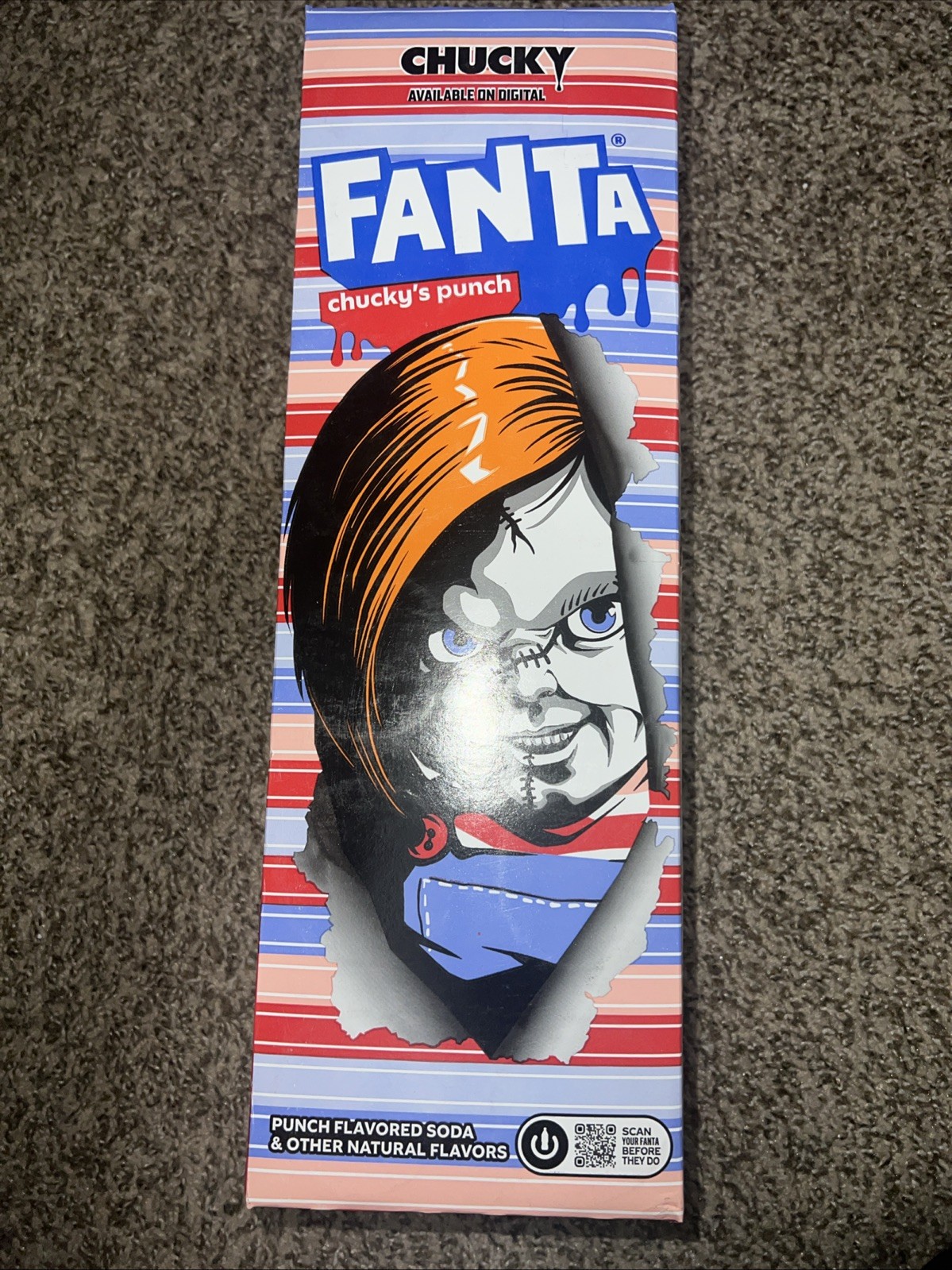Chucky Special Edition FANTA Punch Flavor 12 Cans Limited Edition Rare promo.
