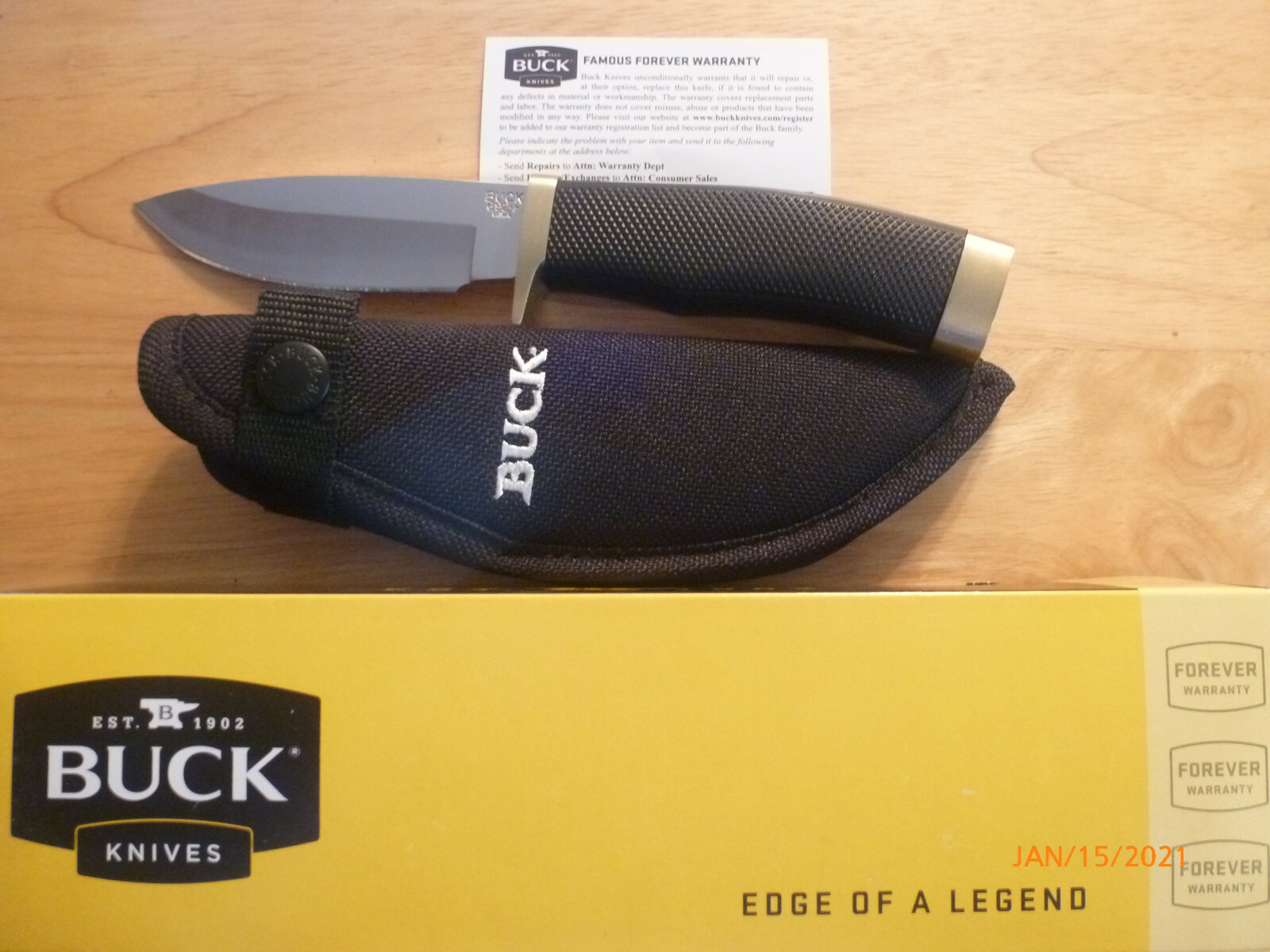 Buck Knives 692- 2026  Vanguard Texturized Rubber Fixed Blade Knife 692BKS USA