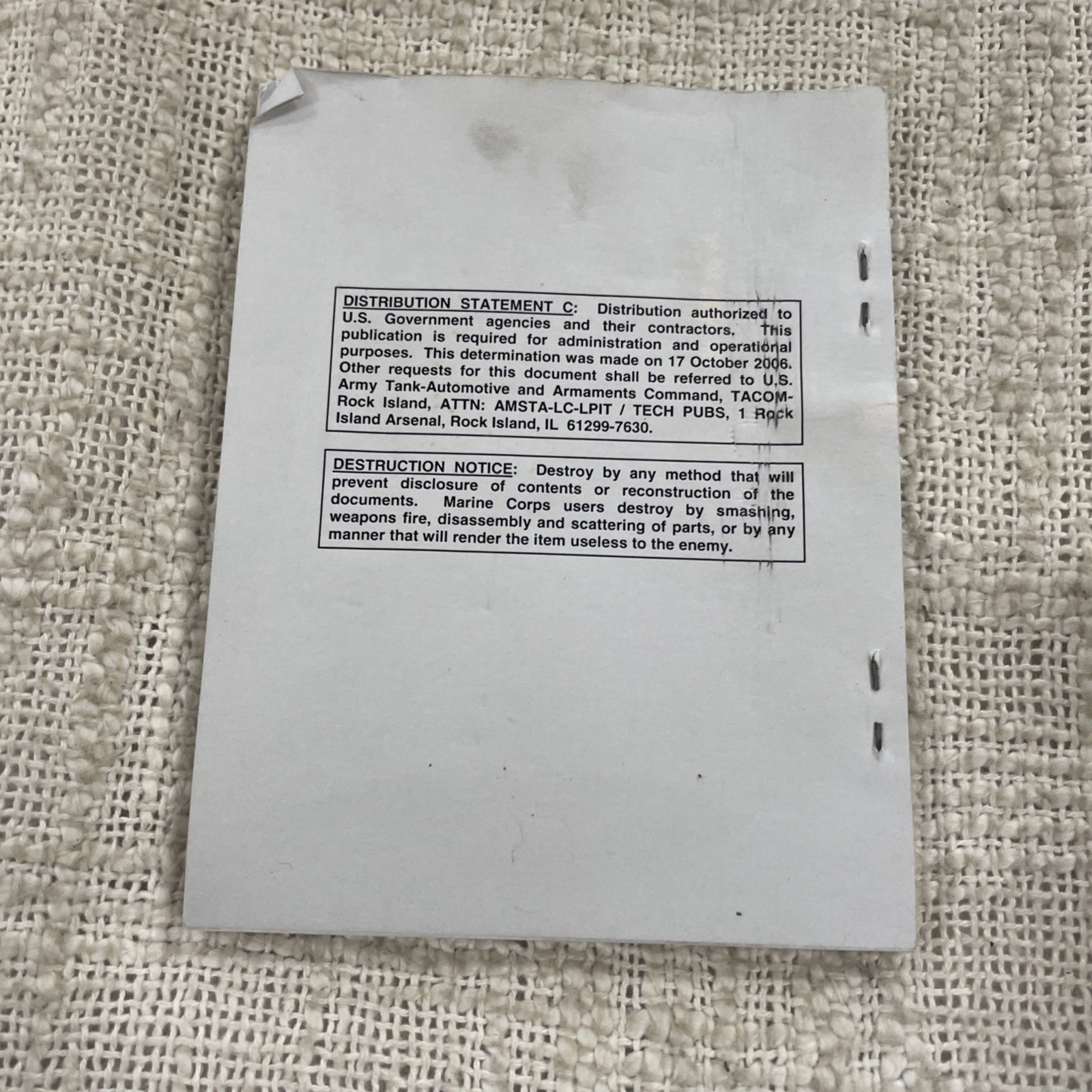 Mini Integrated Pointer Illuminator Module (MIPIM) AN/PEQ-16A Manual & Case ONLY