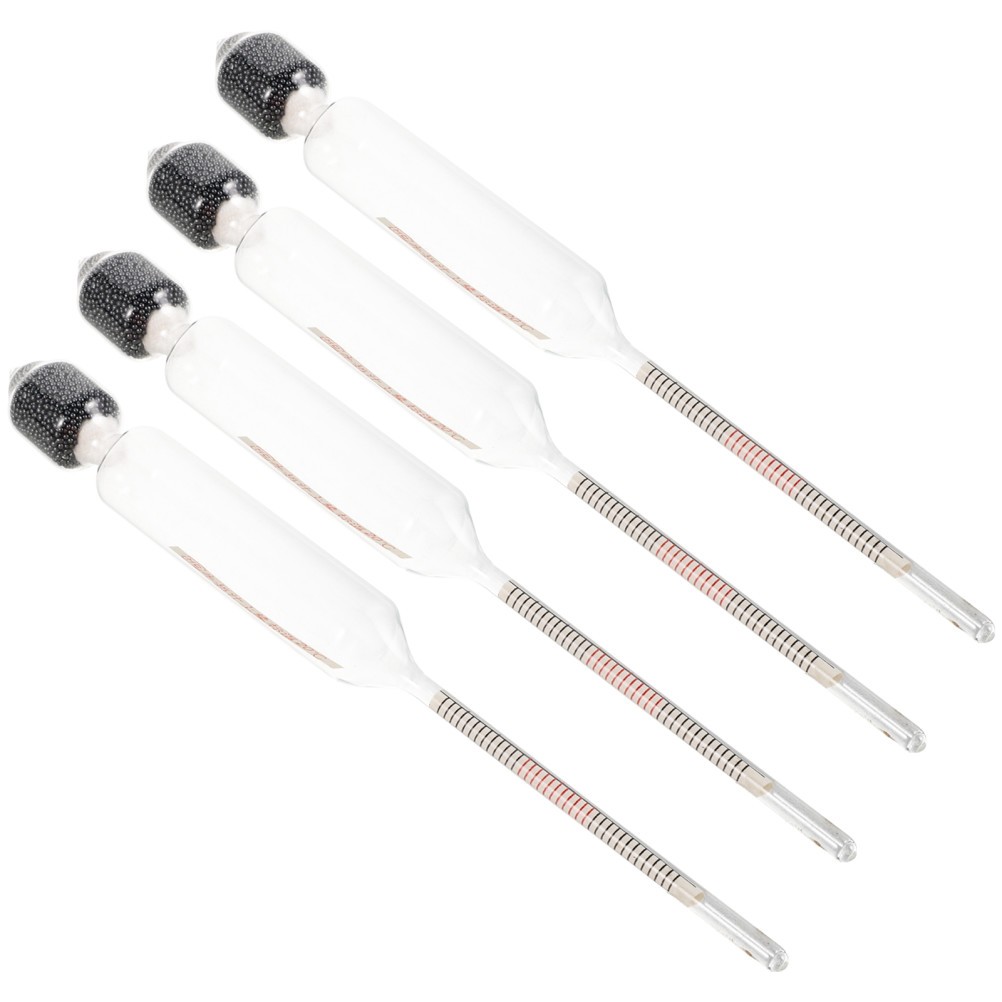 4 Pcs Dairy Density Meter Kitchen Supply Laboratory Testing Hydrometer