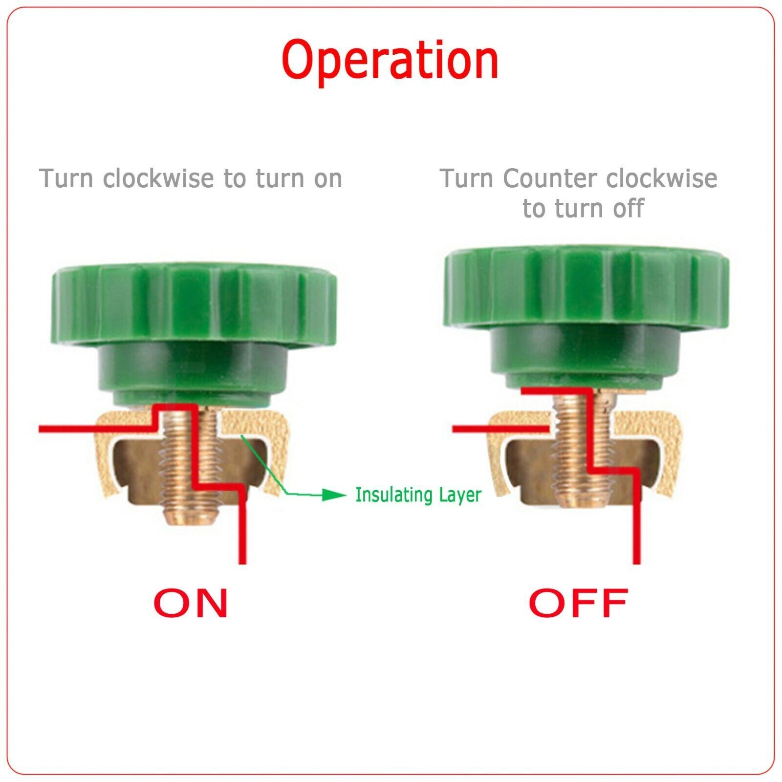 2x Car Battery Terminals Quick Disconnect Boat Top Post Off Master Kill Switch
