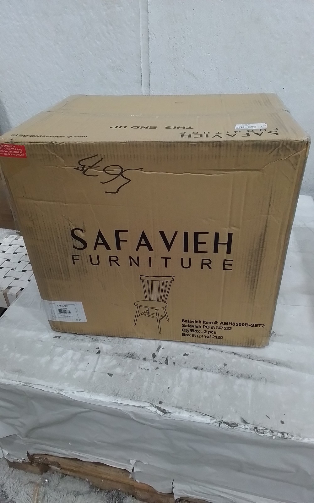 Safavieh PARKER SPINDEL SIDE CHAIR, Reduced Price 2172763508 AMH8500B-SET2