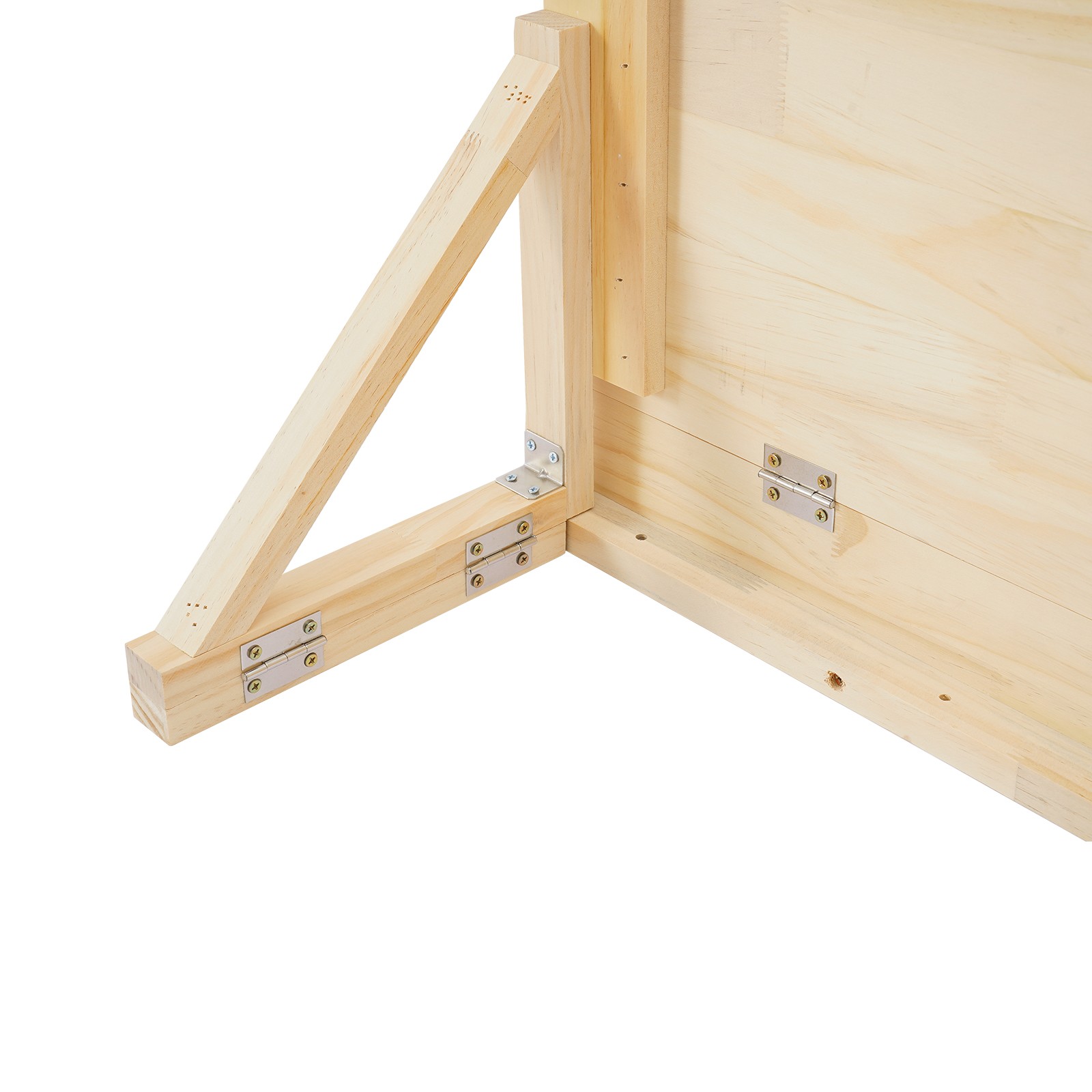 80x60cm Folding Table Wall-mounted Desk Pine Wood Workbench For Balcony, Office