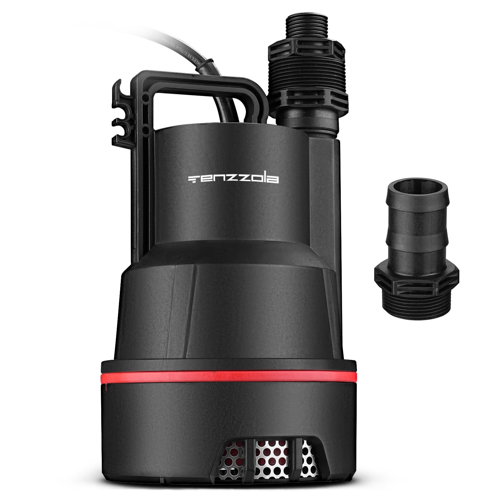 Tenzzola Sump Pump Submersible Utility Water Thermoplastic Black