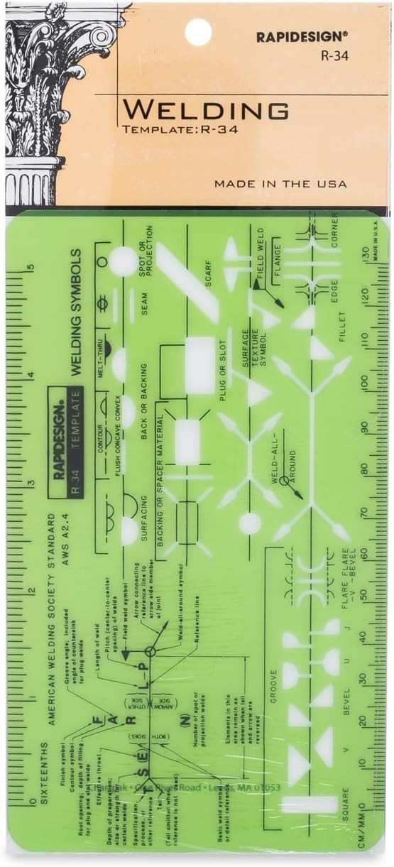 Durable Pocket-Size Welding Template – Quick, Clear Symbols for Professionals