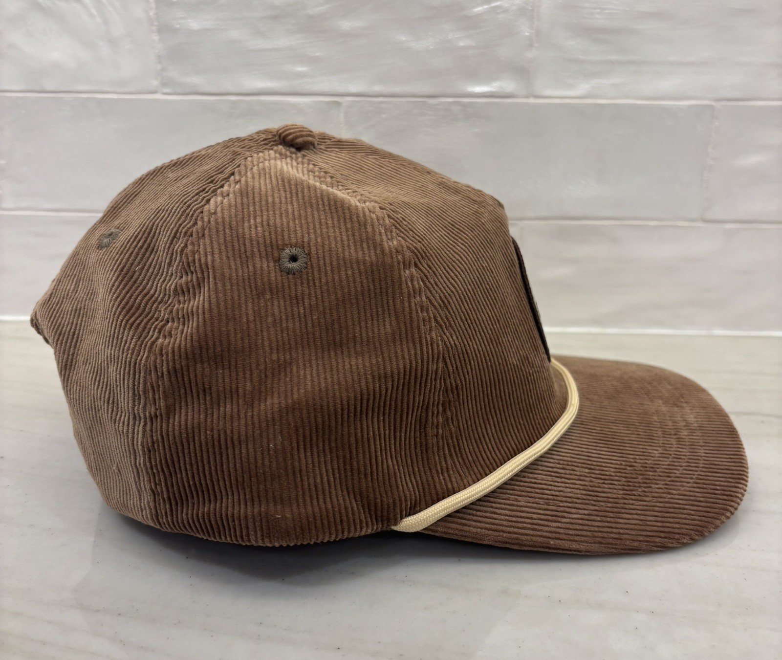 Dixie Decoys Corduroy Rope Hat Snap Back Ball Cap Hunting Brown Made In USA