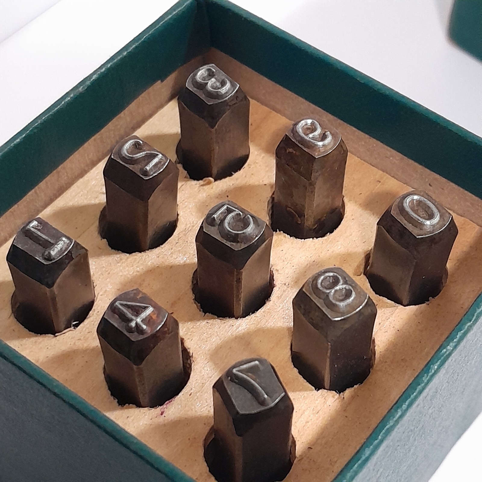 Greenfield 3/16 Steel Number Figure Stamp Set Original Box Part 31230 USA