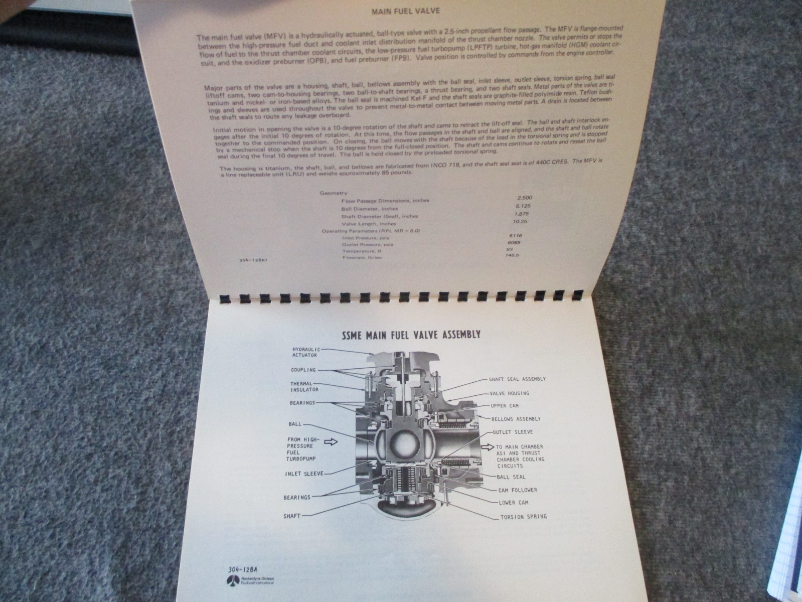 NASA/ROCKETDYNE SPACE SHUTTLE MAIN ENGINE "SSME" DESIGN FEATURES 1975 BOOK