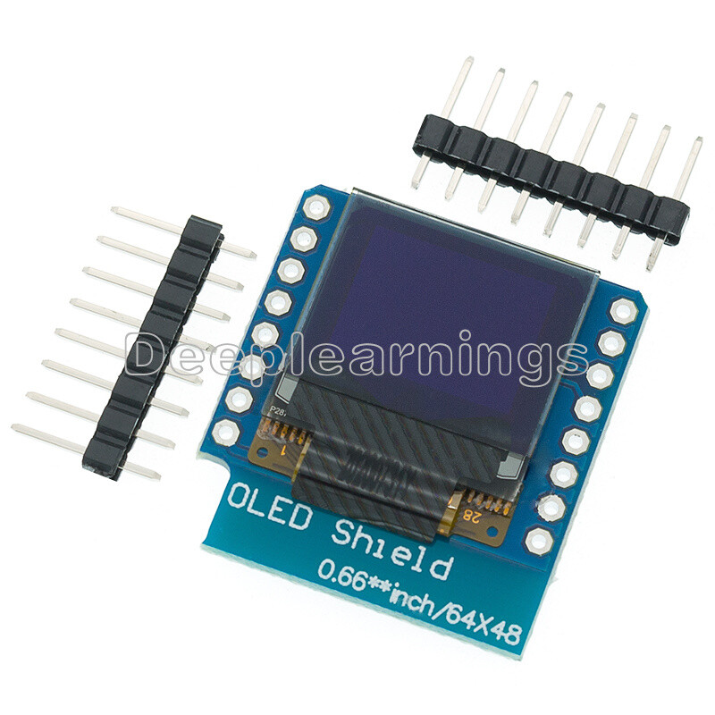 OLED Shield for WeMos D1 mini 0.66" inch 64X48 IIC I2C for Arduino
