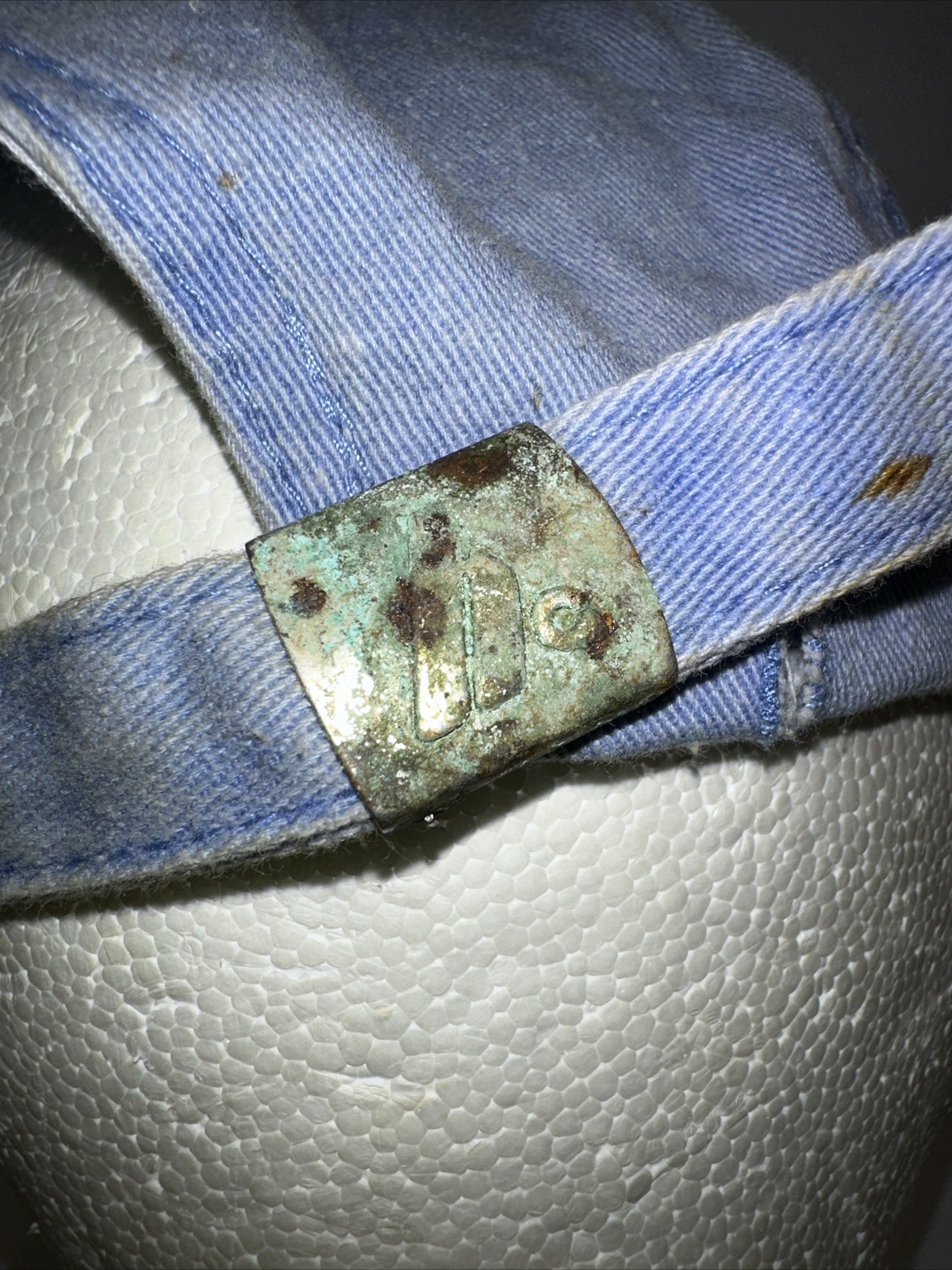 South Haven Michigan Hat Cap Washed Out Blue Strap Buckle Worn Unbranded