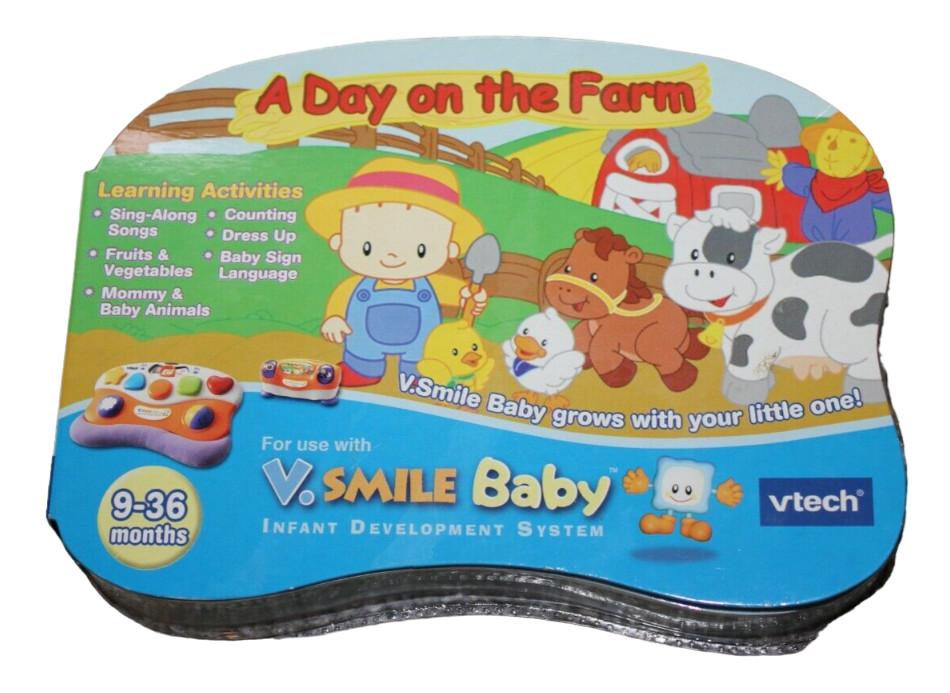 V. Smile Baby System Vtech A Day on the Farm Game Cartridge Infant Learning NEW