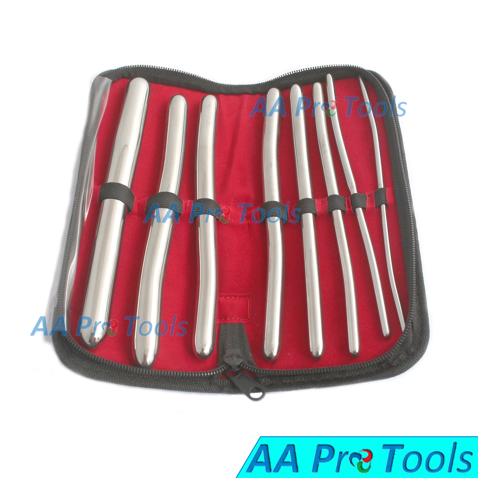 Hegar Sounds Dilator Surgical Gyne Instruments 8 Pcs Set + Case
