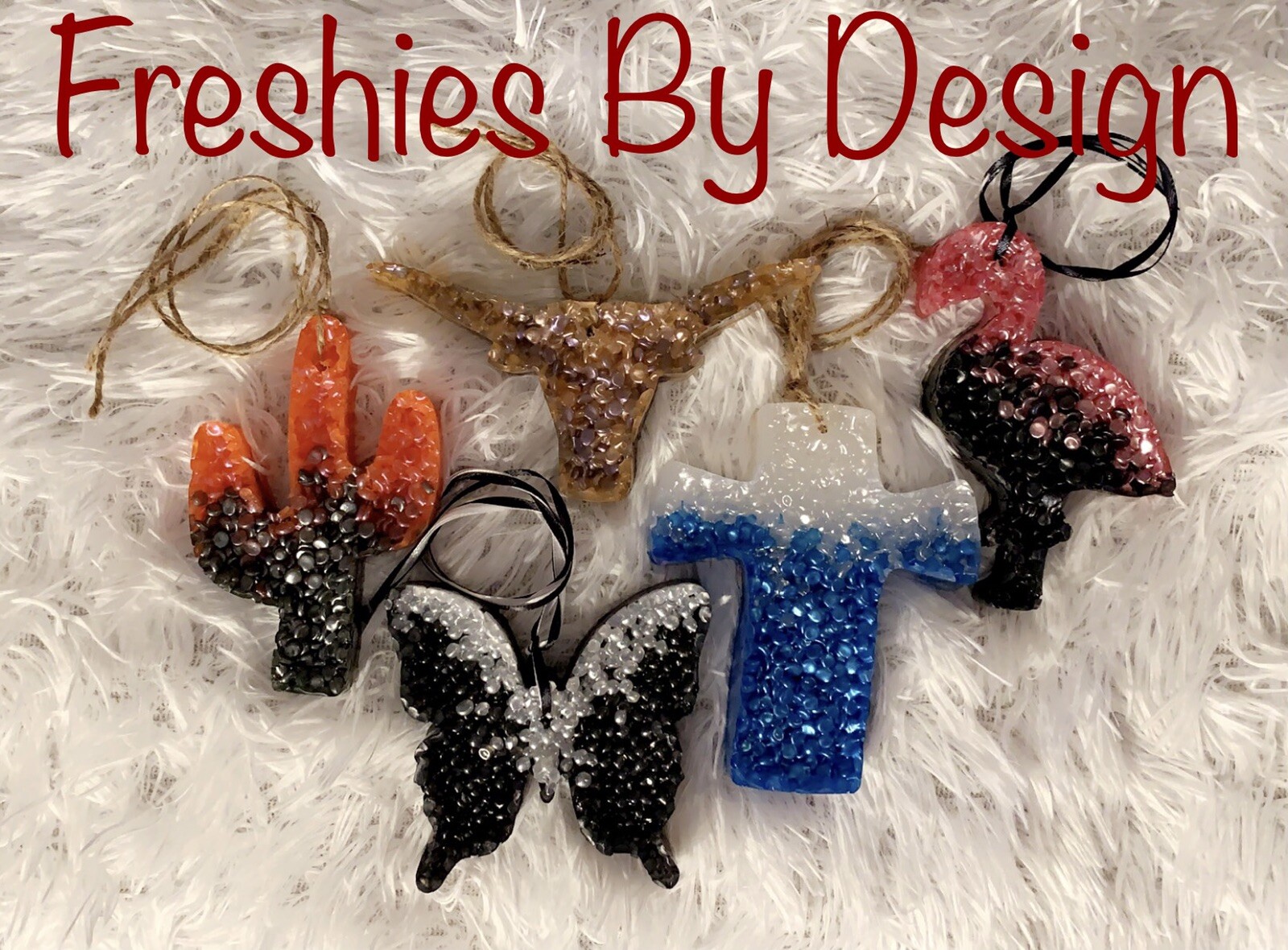 Car Freshies!! Available In 6 Scents, 8 Designs, and so Many Colors!!