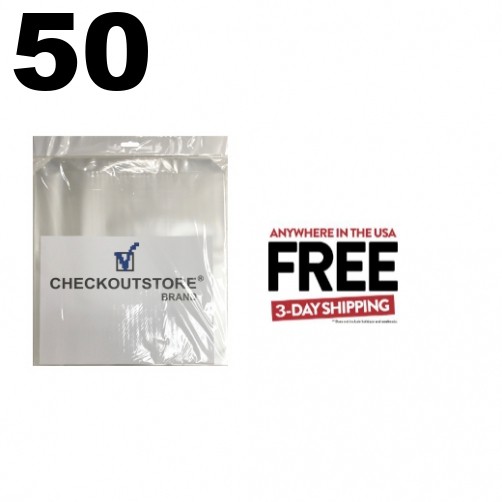 50 COS Clear Plastic CPP with Flap for 12" Vinyl 33 RPM Records **1-3 DAYS