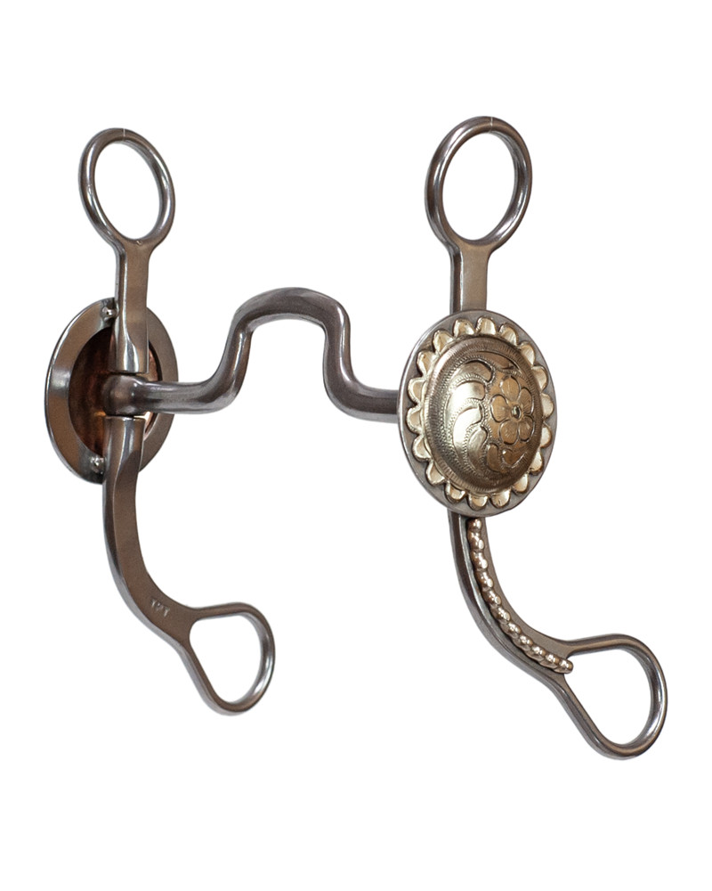 Tyler Chrome Square Port Big Concho Shank Bit