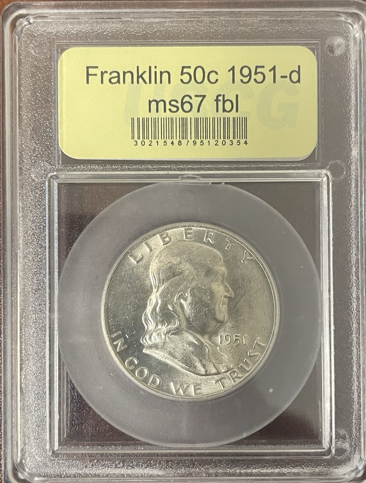 1951 Franklin Half Dollar Full Bell Line