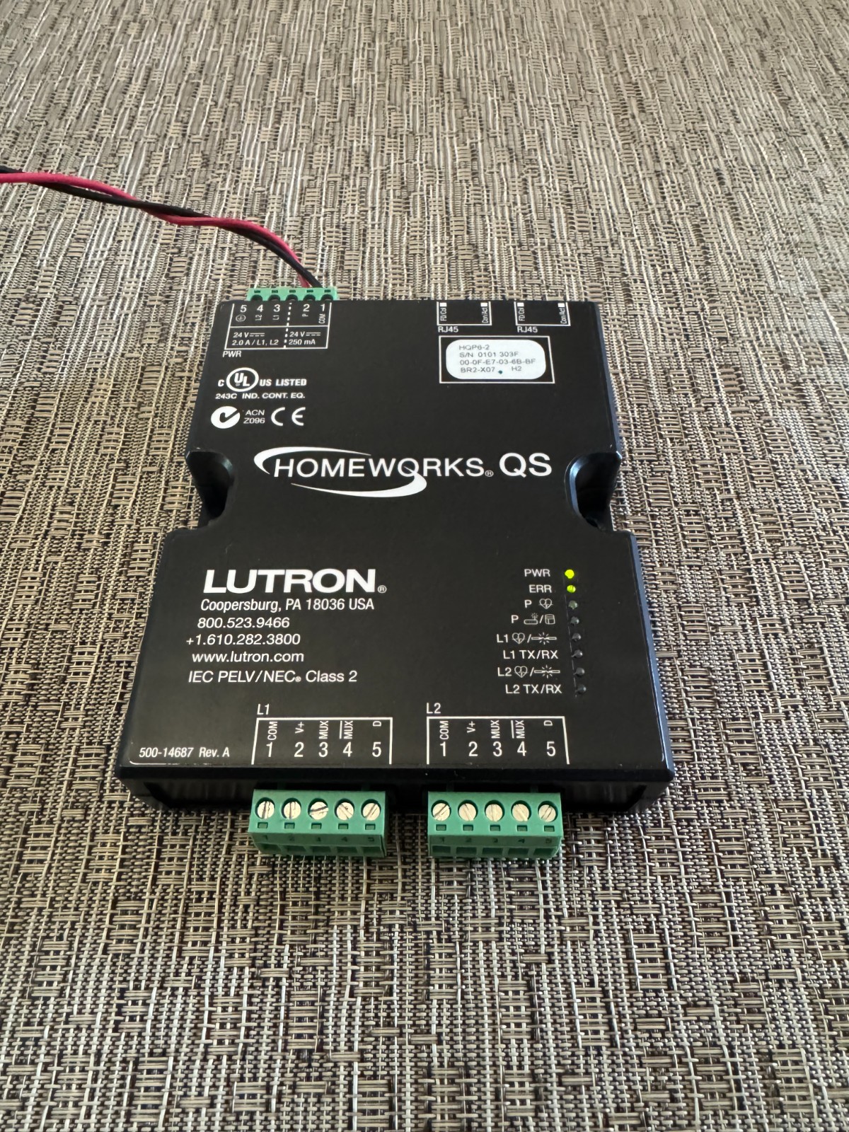 LUTRON HQP6-2   Fully Tested - Factory Defaulted - HomeWorks Processor