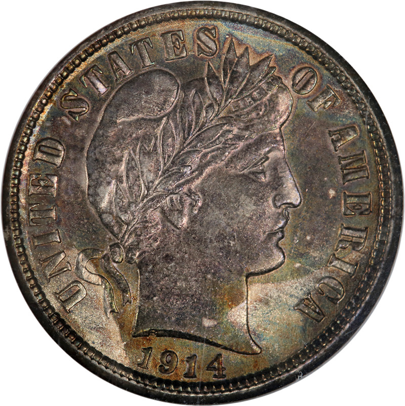 1914-P Barber Dime NGC MS62 Nice Luster Strong Strike