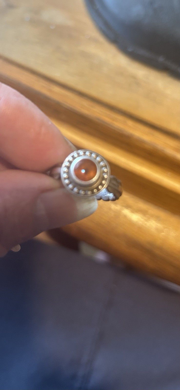 Sterling Silver Topaz Ring.