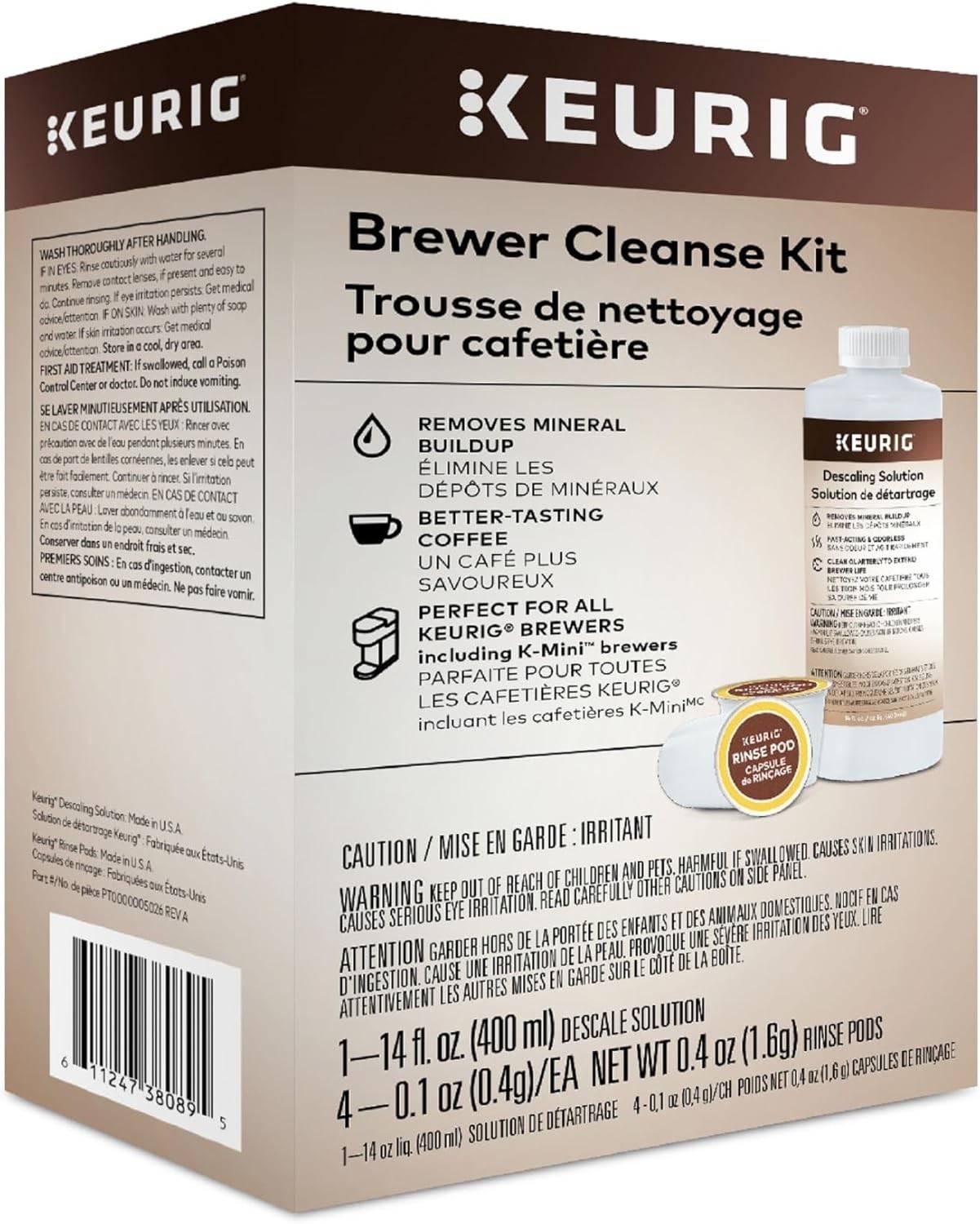 Coffee Maker Descaling Solution Unscented Deep Cleaning Kit Compatible
