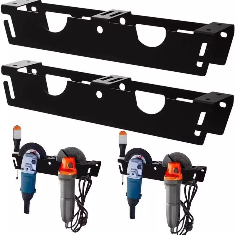 2X Angle Grinder Holder - 4 Bay Angle Grinder Rack/Stand Storage Rack Wall Mount