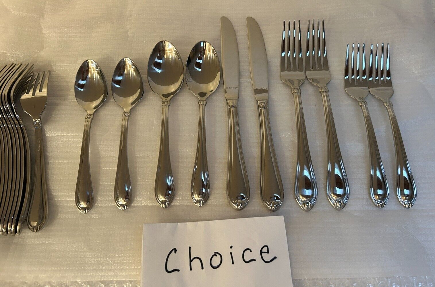 Lenox Chandelle Glossy finish 18/10 stainless China "choice of 2 pieces"