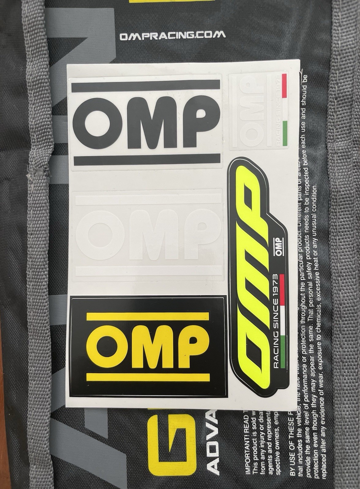 OMP Racing Sticker Sheet Free Shipping