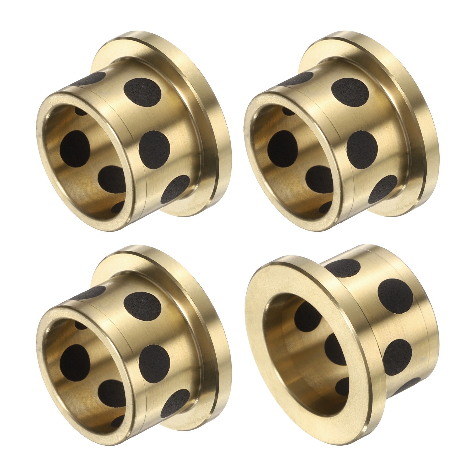 4pcs Flange Sleeve Bearings 16mm Bore x 20mm OD x 15mm Height, Flange Bushings