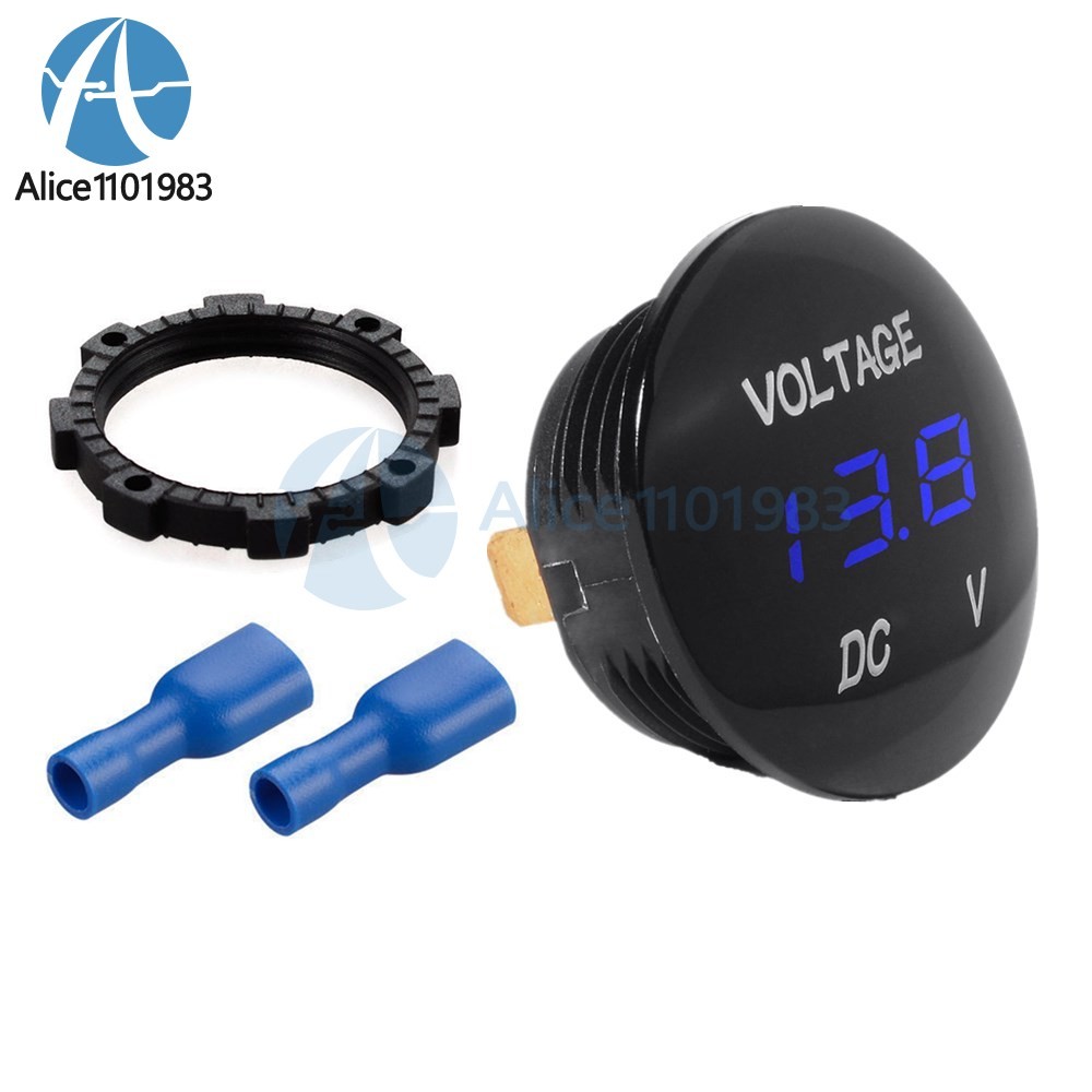 75PCS DC12V-24V LED Panel Digital Voltage Meter Display Voltmeter Motorcycle Car