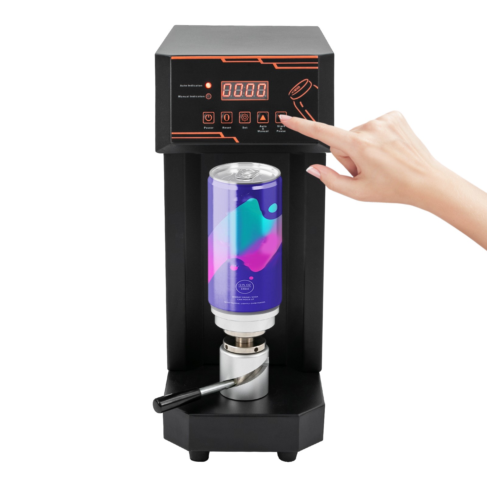 Electric Manual Automatic Can Sealer Machine with Ergonomic Handle