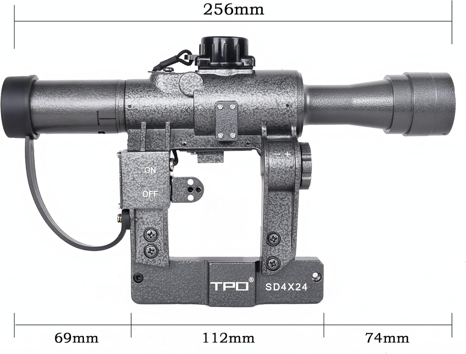 Sniper SD Rifle Scope with Side Rail Mount (4x24 Scope)