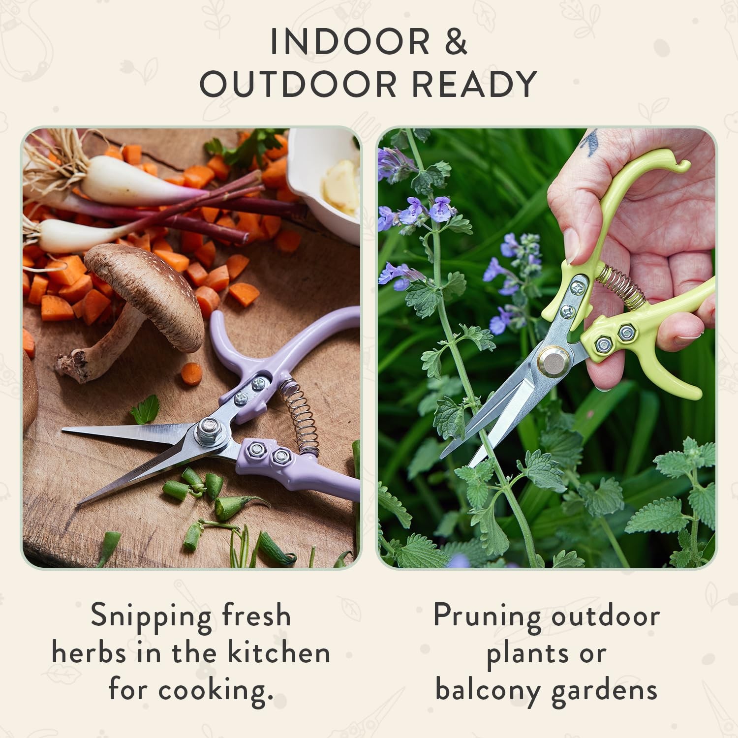Modern Sprout Pruning Shears - Herb Snipping Scissors- Shears, Sage