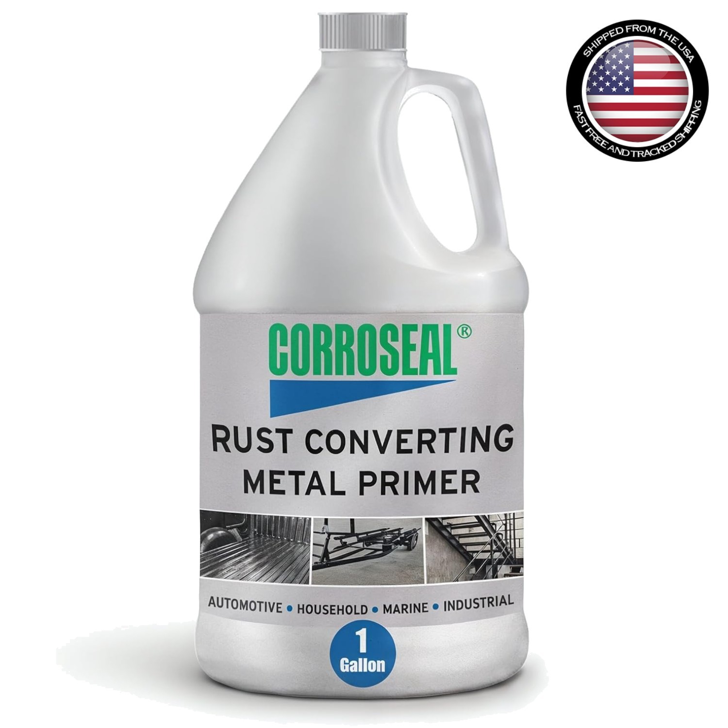 Rust Converter Metal Primer 1 Gallon Pro-Grade Corrosion Inhibitor for Cars T...