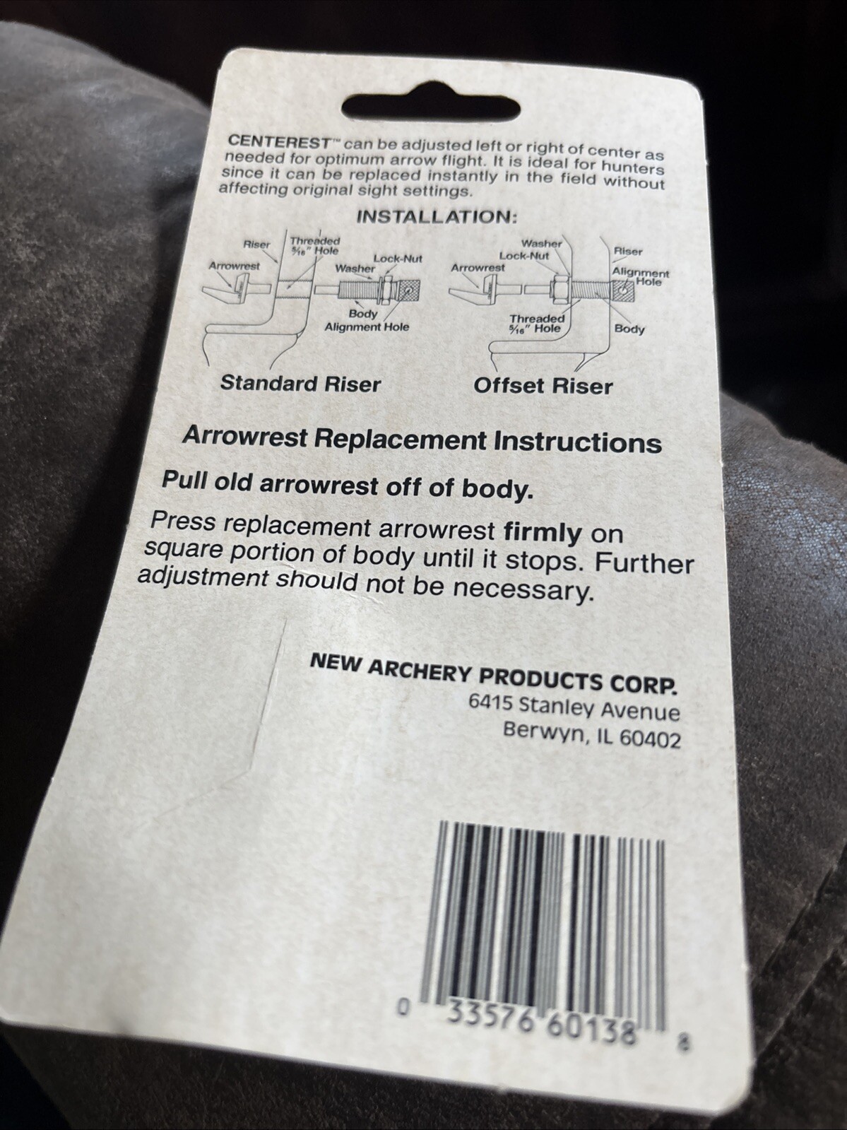 NAP Centerest Replacement Rest Left Hand 60-139
