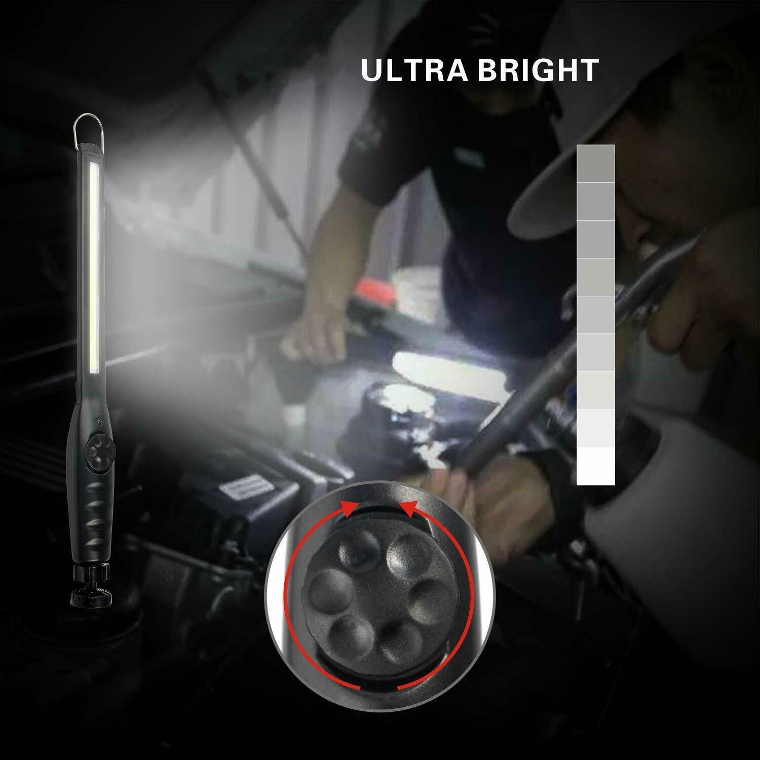Rechargeable LED COB Work Light Mechanic Flashlight Lamp Magnetic Base Bright