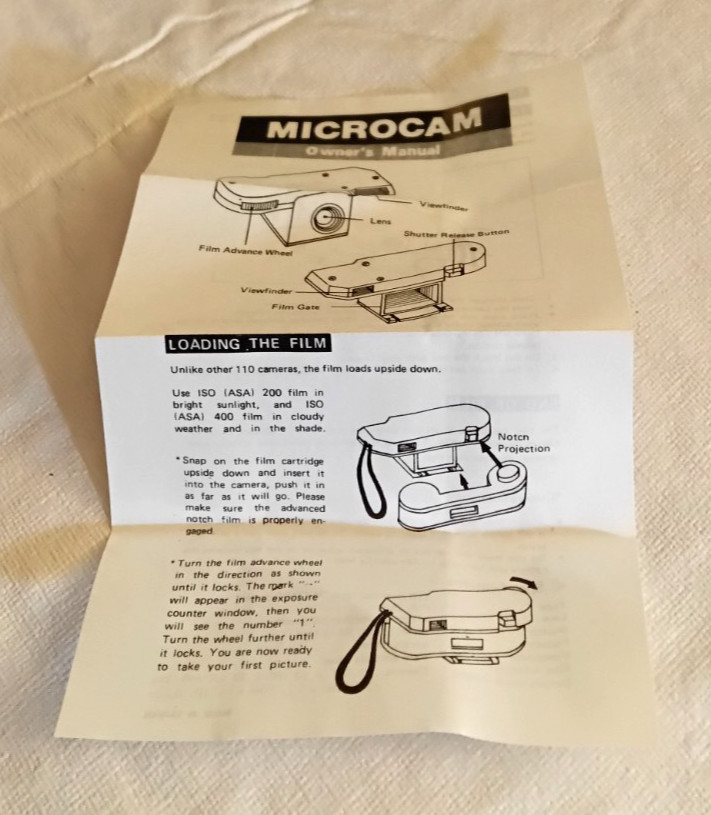 KELLOGGS MicroCam Camera With Instructions 110 Miniature Size NEW Minor Flaws