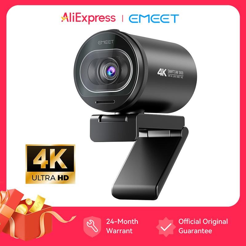 4K Webcam Streaming Camera 1080p 60FPS USB Web Cam EMEET S600 Autofocus Live
