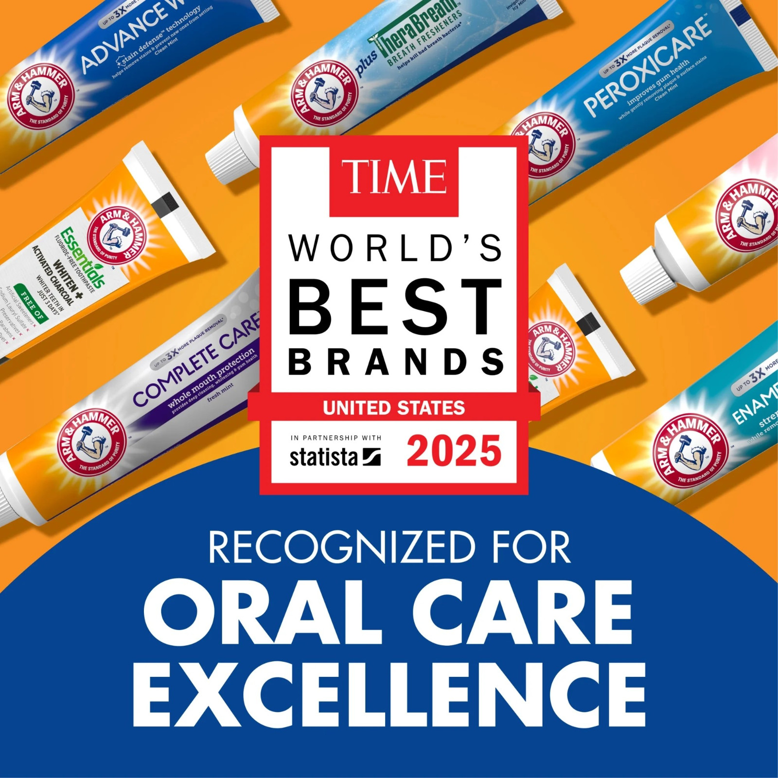 ARM & HAMMER Essentials Toothpaste, 4.3oz 4pk, Fluoride-Free, Clean Mint
