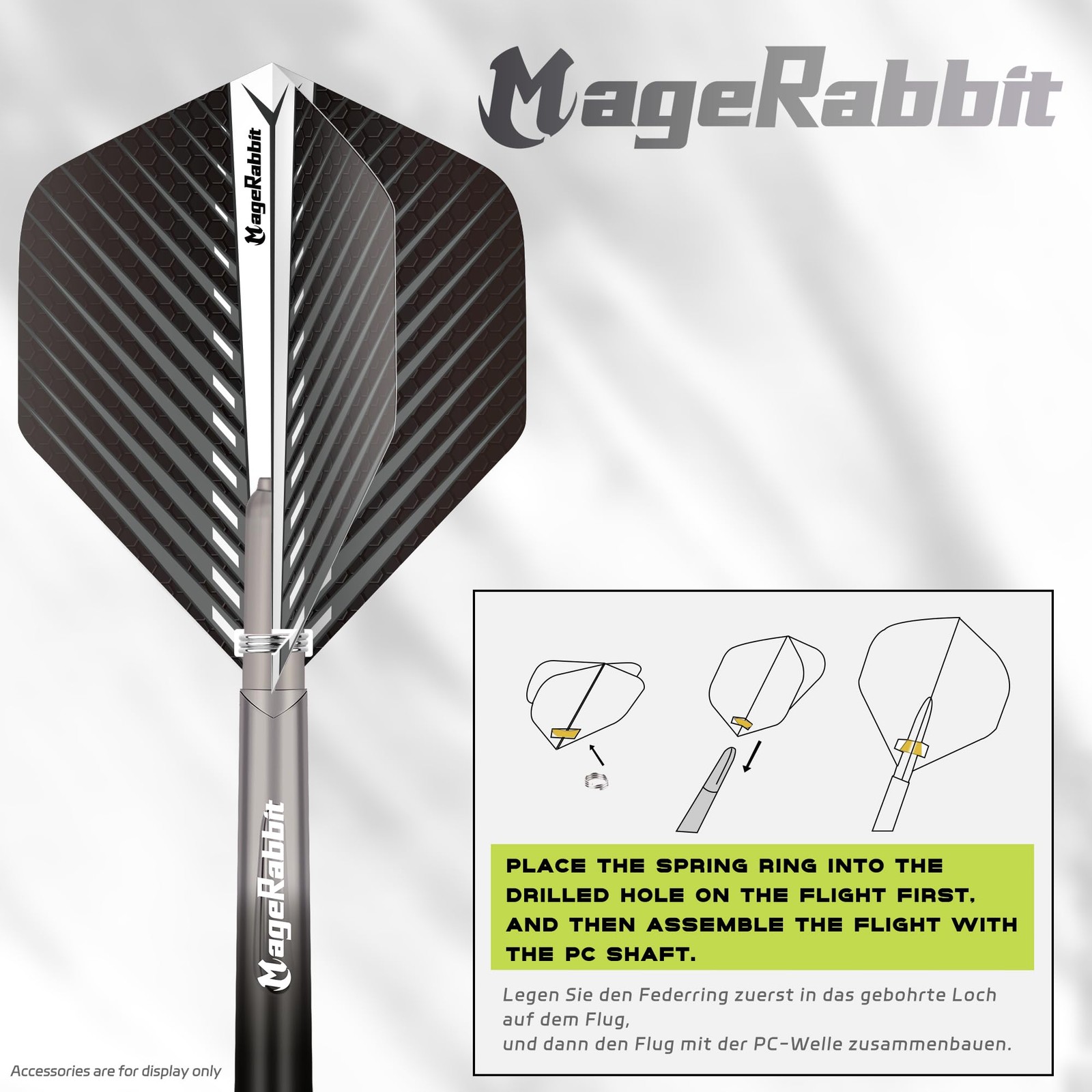 MageRabbit Standard Dart Flights 66Pcs, Set for Soft Multicolor