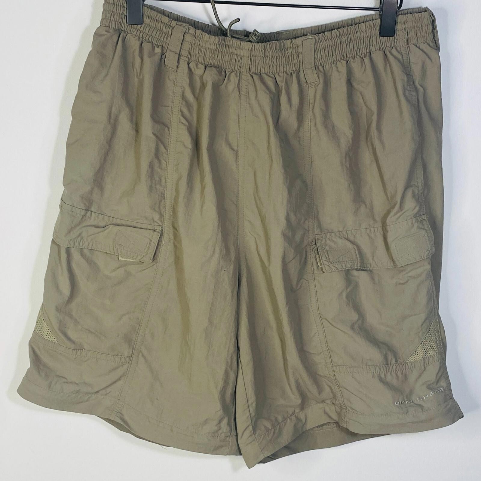 Columbia Mens Size L PFG Convertible Shorts Omni-Shade Cargo Fishing