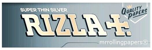 Rizla Rolling Papers Silver Super Thin Single Wide 50 Lvs/Pk USA Shipped
