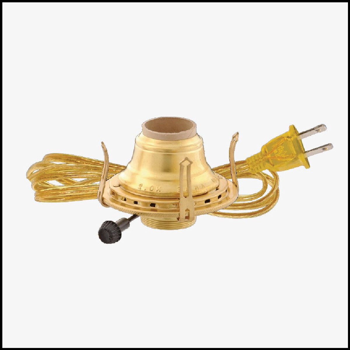 ELECTRIC CONVERTOR BURNER FITS OLD KEROSENE OIL LAMPS WITH #2 THREADS - NEW